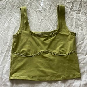 Bright green Abercrombie crop tank top